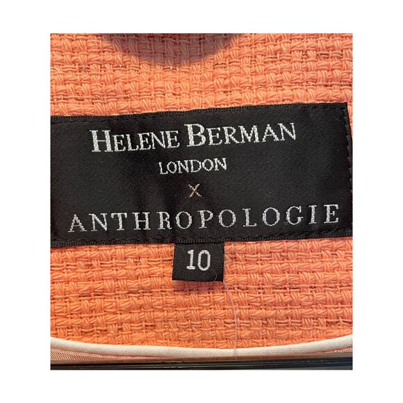 Anthropologie x Helen Berman Tangerine Dream Tweed Jacket size 10 NEW - Picture 5 of 9